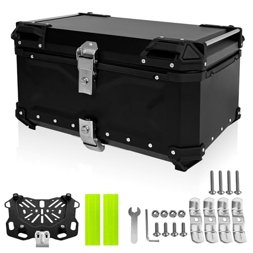 Motorcycle Top Case 65L Aluminum Alloy Waterproof