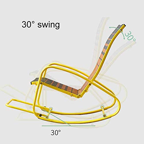 Zpee Mesh Patio Rocking Chair,Super Breathable Garden Chair Lounge Chair Lazy Chair,Ergonomic Recliner Camp Chair With Carpet Yellow #TOP3