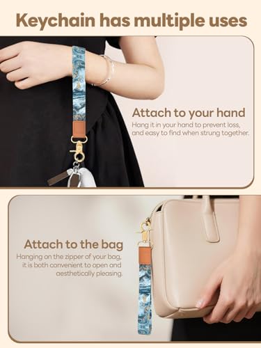 Image of Wristlet Keychain for Women and Men, Key Chain Holder, Wrist Lanyard for Keys