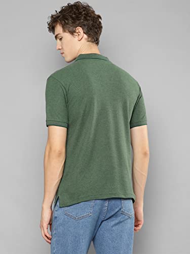 Image of Allen Cooper Solid Pure Cotton Polo Tshirts for Men