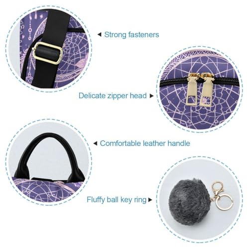 Image of ALAZA Dream Catcher Roses Leaves and Feathers Trips Hiking Camping Rucksack Pack for Women