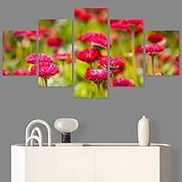 SIGNWIN 5 Panel Canvas Wall Art Flora Snapshot for Home Decorations Ready to Hang - 60