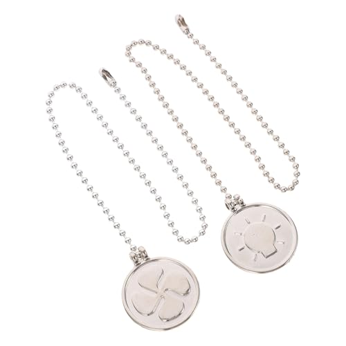 GARVALON 2 piezas Cadena de Tirador Metálica para Ventilador de Techo Diseño Colgante para Luz Extensión Resistente y Fácil Instalación para Plafón y Ventiladores de Techo