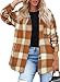 Beaully Women's 2025 Fall Clothes Plaid Shacket Jacket Long Sleeve Button Down Flannel Shirts Fashion Jacket 6025B Orange M