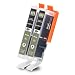 Produktbild 2er Set - Druckerpatronen kompatibel zu Canon CLI-571XL GY | Grau mit 11ml Inhalt | für Canon Pixma MG7750 / MG7751 / MG7752 / MG7753 / TS8040 / TS8050 / TS8051 / TS8052 / TS8053 / TS9050 / TS9055