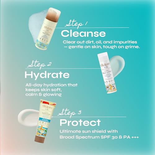 Image of Tikitoro Kids Hydrating Face Cream with Saffron, Chamomile & Jojoba Oil | Lightweight Face Moisturizer for All Skin Types | Non-Comedogenic | (Age: 4+) (50grams x 2)