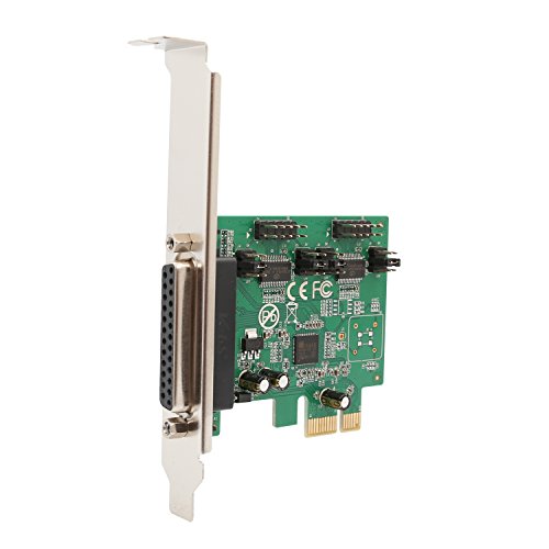 IO Crest 2 Port Parallel 1 Por Serial PCIe x1 Card, PCI Express to DB25 and DB9 with Low Bracket, Support SPP / PS2 / EPP/ECP Modes RS232 / RS485 / RS422 and Centronics Interface SI-PEX50103