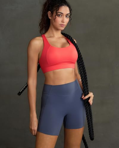 Image of RUNNING GIRL High Impact Sports Bras for Women, Adjustable Straps Bra High Support Workout Bra with Sewn in Pads
