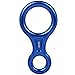 AMACOAM Figura 8 Escalada 35 KN Escalada Descensor Aluminio Descensor Rescate Fuerte Seguro Durable Descensor Ocho para Escalada en Roca Herramientas Deportivas Al Aire Libre (Azul)