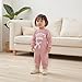 allshope Newborn Baby Girl Fall Outfit Romper Long Sleeve Daddy Girl Embroidery Jumpsuit Bodysuit Pants Infant Waffle Clothes (Color Pink, 3-6 Months)