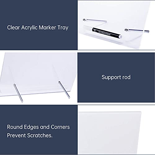 Acrylic Dry Erase Board With Stand - 10 X 10 Inches Mini Desktop Easel Frameless Write-Board With Tray On Desk, To Do List Dry-Erase Notepad For Office, Home, School #TOP3