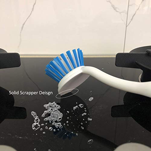PHYEX Kitchen Scrub Brush for Cleaning Dishes Pots Pan Sink and Bathroom with Comfortable Long Handle, Set of 8 with Different Shapes - Thumbnail 5