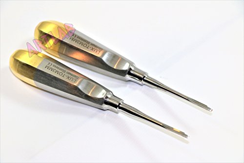 Cynamed PX-00 Lot Of 2 German Dental Proximator Elevator 3Mm Gold Handle Periotome  thumb #8