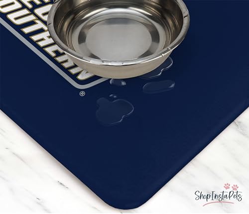 Image of Georgia Southern Golden Eagles Food and Water Placemat for Dogs and Cats | 16 inch x 28 inch | Non-Slip | Water-Proof