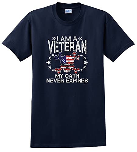 ThisWear Veteran My Oath Never Expires T-Shirt - Navy - 3XL