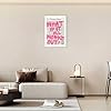 Drimiler Retro Newspaper Pink Font Poster What If It All Works Out Canvas Wall Art Positive Affirming Quote Minimalist Prints Painting For Home Bedroom Dorm Wall Decor 12x16in Unframed #5