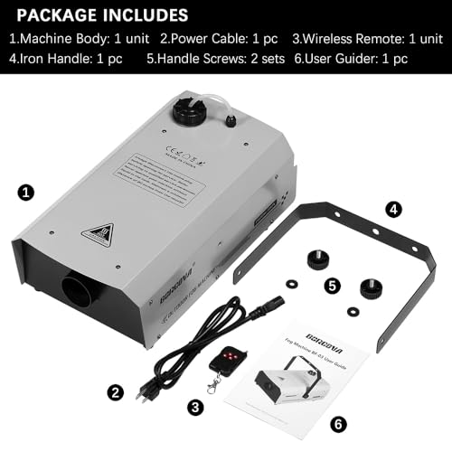 Machine à brouillard 1500 W programmable avec minuterie et DMX512