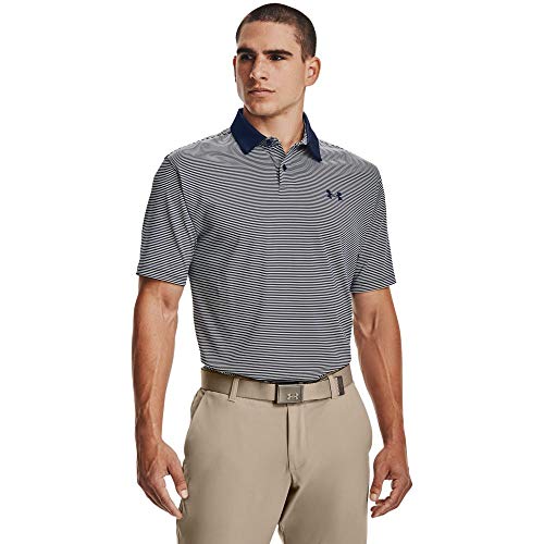 Under Armour Men s Performance Stripe Golf Polo , Academy Blue (408) Academy Blue, 3X-Large
