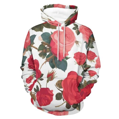 Hoodie roses rouges parfait pour vos sorties urbaines décontractées