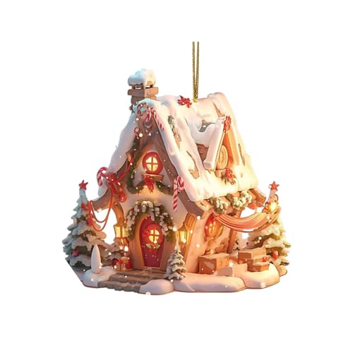 Weihnachtsdorf Dekorationen,Weihnachtshaus Dorf,2D Schnee Haus,Acryl...