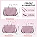 Laptop Tote Bag 15 Inch, Computer Shoulder Bag Large Work Tote Bag for Women, Laptop Carrying Case Stylish Handbag for Business Travel (Pinkish Purple)