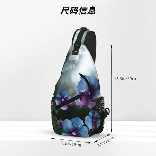 Bolso tipo Sling para Viaje y Montañismo con diseño floral miniatura 4