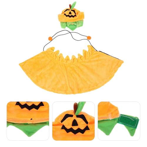 Disfraz Halloween para perro y gato capa reversible naranja M miniatura 6