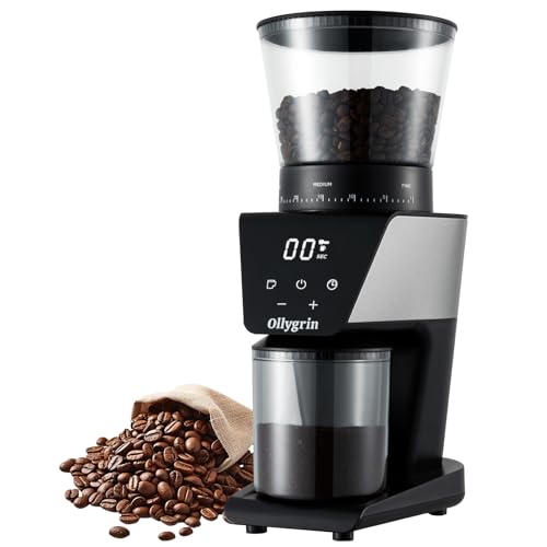 Ollygrin Electric Conical Burr Coffee Grinder, Coffee Bean Grinder