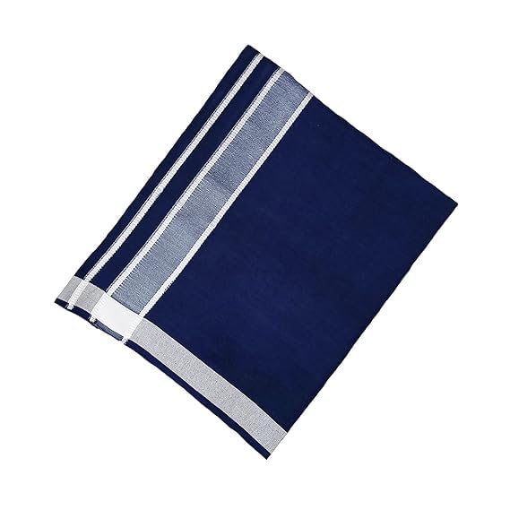 Image of Men's Kerala cotton lungi pack of 2 (Dark blue, Brown)