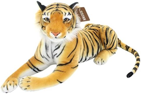 JESONN Realistic Giant Stuffed Animals Tiger Plush Toys,Brown,27.5" or 70 Centimeter,1PC