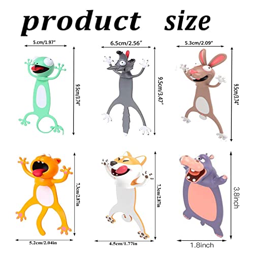 3D Cartoon Animal Book Marks，Funny Cute Pretty Unique Bookmark For Kids, Boys, Girls, Students And Reading Lovers (Gecko) #TOP3