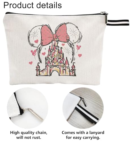 Charming Mini & Castle-Inspired Portable Cosmetic Bag - Travel-Ready Elegance Mini Themend Makeup Bag for Women Cartoon Portable Cosmetic bag Toiletry Pouch for Women Teen Girls3