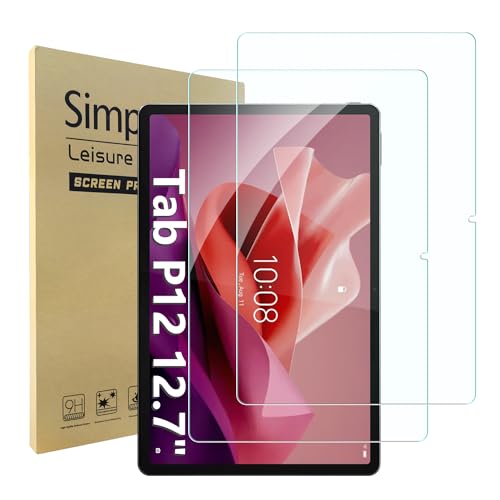 Simpeak 2 PCS Screen Protector Compatible with Lenovo Tab P12 12.7", Tempered Glass Compatible with Lenovo Tab P12 12.7", Replacement for Lenovo Tab P12 12.7", [9H Hardness][No Bubble]