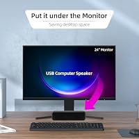 [Upgraded] Computer Speakers for Desktop PC, USB Plug-n-Play, External Speakers for Laptop, Mini PC Sound Bar with Stereo Loud Sound, Enhanced Bass, Compatible with Windows, macOS, ChromeOS, Linux — image 6