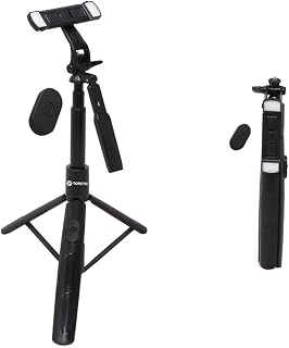 Toreto Atlas ClearShot Selfie Stick Tripod with Built-in Light, Bluetooth Remote, 360° Rotating Phone Holder, 7-Section Te... Price In India