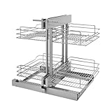 2 Tier Magic Corner Corner Cabinet Basket,Cabinet Pull-Out Cabinet Baskets Basket Pull-Out Cabinet Pull-Out Storage Baskets,Robust Kitchen Corner Cabinet Organizer 800 - Image 2