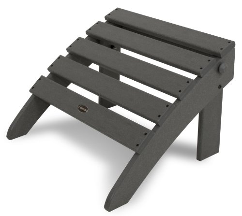 POLYWOOD OT53GY Classic Folding Ottoman, Slate Grey