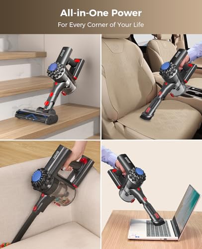 Image of Cordless Vacuum Cleaner, 500W 45KPA Stick Vacuum Cleaners for Home