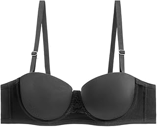 Sujetador Bandeau Invisible Sin Tirantes De Talla Grande Para Mujer Bralette De Silicona Antideslizante Que Levanta, Correas De Hombro Desmontables