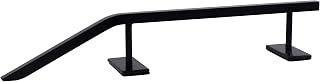 Teak Tuning Fingerboard Rail with Pole Jam Entrance, 12.5" - Custom Designed Solid Steel Construction, Matte Powder Coated Finish in Black - Superior Non-Slip Foam Feet