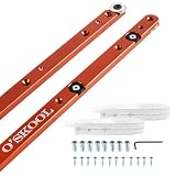 O'SKOOL Aluminum Miter Bars, 430mm, 2 Pack, Adjustable Fit for Less Play