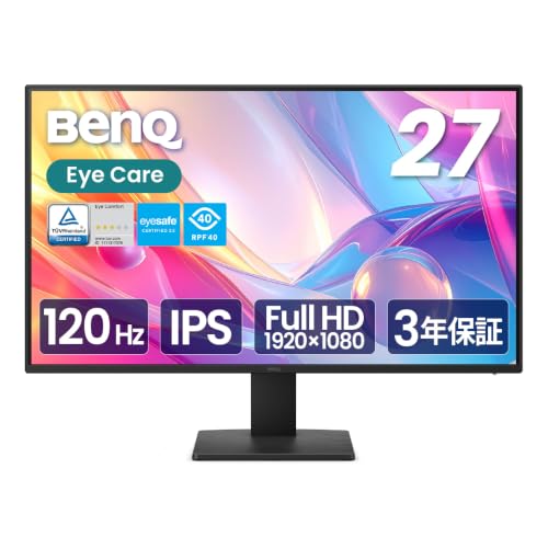 BenQ GW2791P 27�C���` �A�C�P�A���j�^�[ Full HD/IPS/HDMI/DP/120Hz/�u���[���C�g�y��/�e�B���g�@�\ | 3�ӃE���g���X�����x�[��,�t���b�J�[�t���[,�d�������f�B�X�v���C,Eye-CareU�ݒ�\�t�g,PC���j�^�[,�t