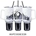 Silver Buffalo Disney Nightmare Before Christmas by Tim Burton Jack Skellington Hill and Moon Stainless Steel Tumbler with Handle and Straw, Fits in Standard Cup Holder, 40 Ounces