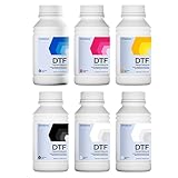 PUNEHOD DTF Ink 1500ML - Premium DTF Transfer Ink for PET Film, Refill Ink for DTF Printer L1800 L805 L800 DX5 DX7 XP600 I3200 TX800, Heat Transfer Printing Direct to Film, 6 * 250ml (CMYKW+White)