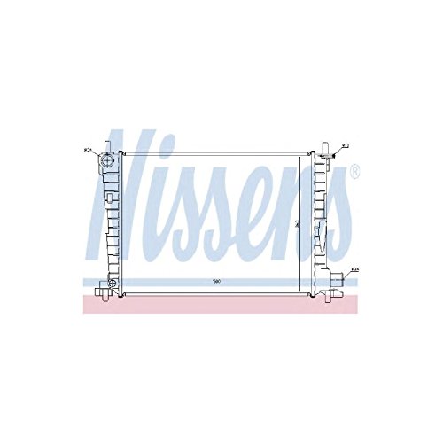 NISSENS Radiador refrigeración del motor Ancho de red 360mm Longitud de red 500mm Profundidad de red 34mm 62055