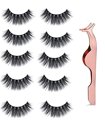 Professional (5 pairs) Faux 3D Mink Eyelashes Thick Long Multilayer Fluffy False Eyelashes With Free Precision Eyelashes Clip