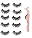 Professional (5 pairs) Faux 3D Mink Eyelashes Thick Long Multilayer Fluffy False Eyelashes With Free Precision Eyelashes Clip