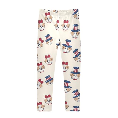 Dog Head Hat P Girls Leggings Athletic Pants Tights Stretch Bottom