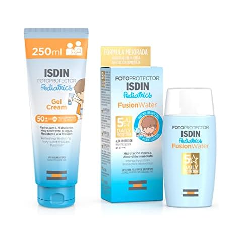 ISDIN Pediatrics Gel Cream SPF 50+ y Fusion Water Pediatrics SPF 50 Cover