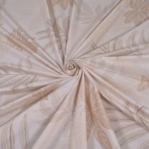 Image of Huesland by Ahmedabad Cotton 144 TC Bedsheet for Single Bed with 1 Pillow Cover | Pastle Orange, Moccasin & Antique White